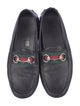 Gucci Web Accent Leather Loafers