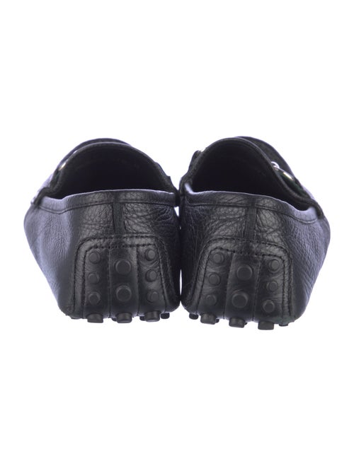 Gucci Web Accent Leather Loafers