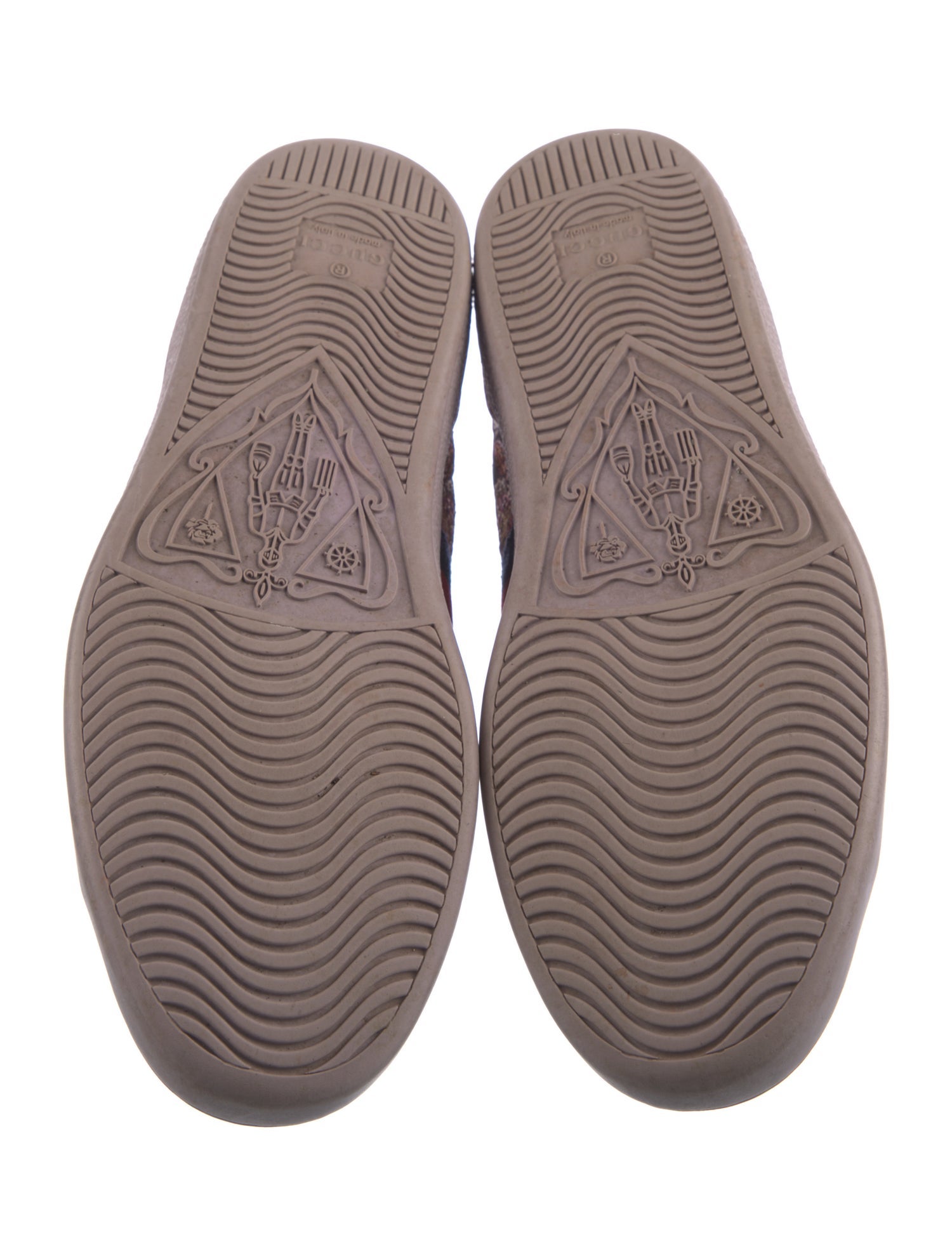 Gucci Printed Embroidered Accent Sneakers