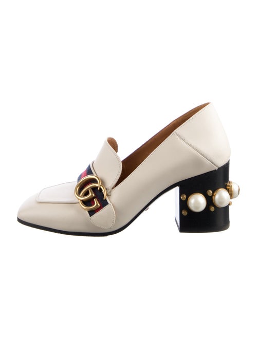 Gucci Sylvie Web Accent Leather Pumps
