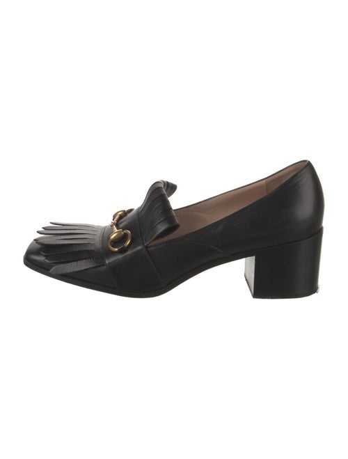 Gucci Horsebit Accent Leather Pumps