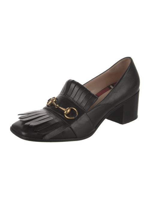 Gucci Horsebit Accent Leather Pumps