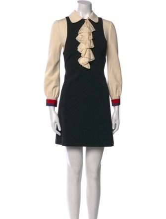 Gucci Colorblock Pattern Mini Dress