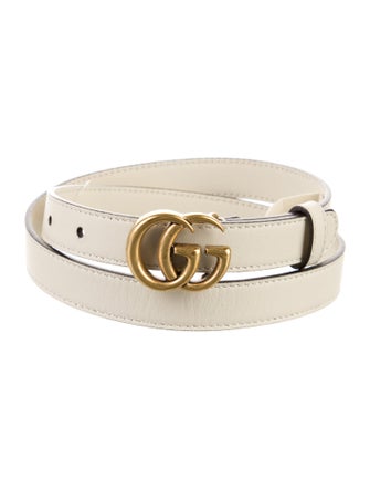 Gucci Double G Logo Skinny Belt