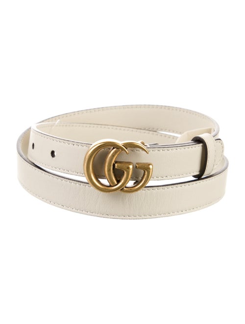 Gucci Double G Logo Skinny Belt