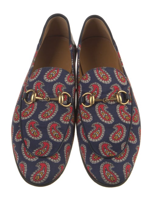 Gucci Horsebit Accent Paisley Print Loafers