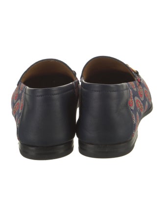 Gucci Horsebit Accent Paisley Print Loafers