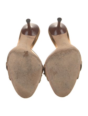 Gucci Horsebit Accent Leather Slides