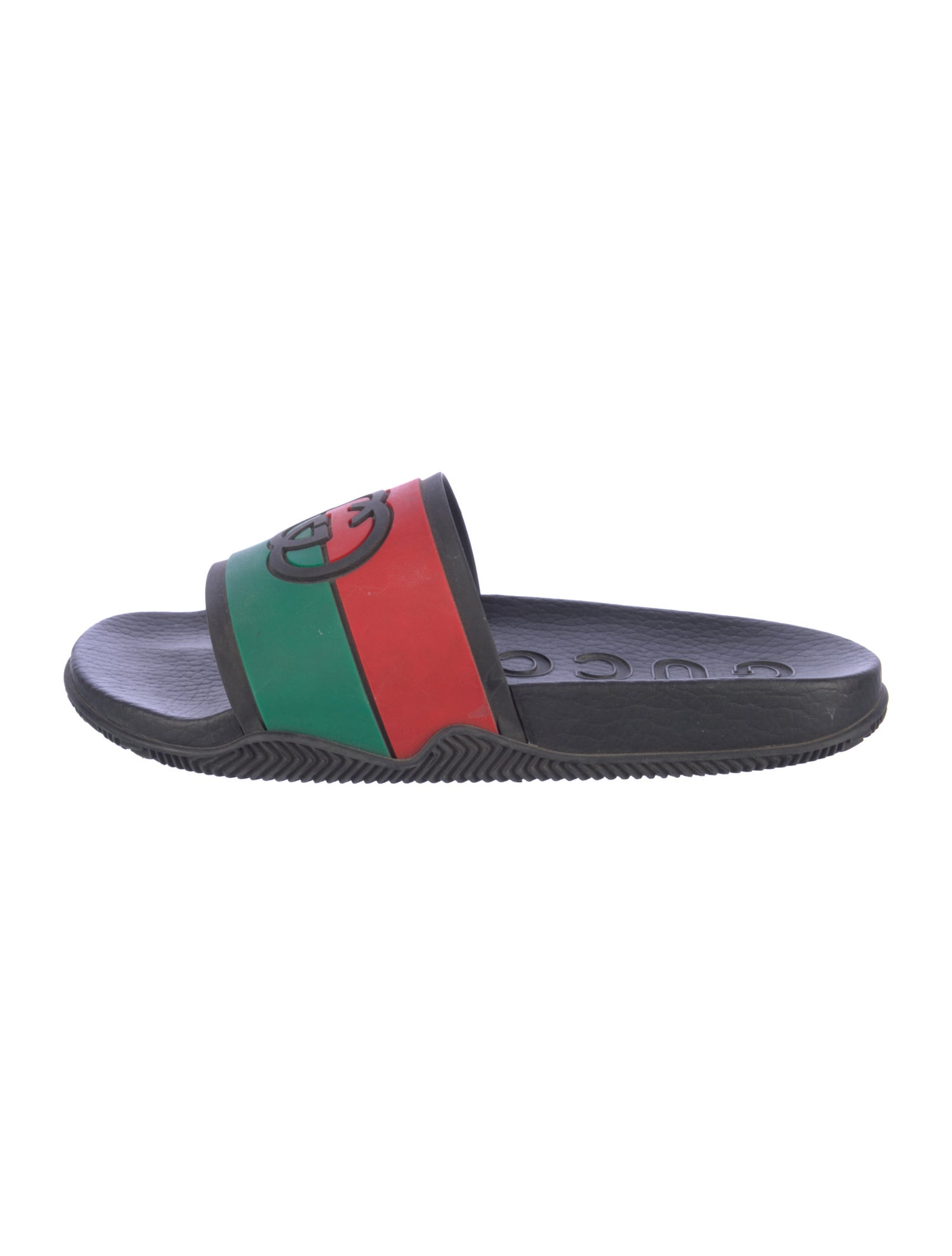 Gucci Web Accent Rubber Slides