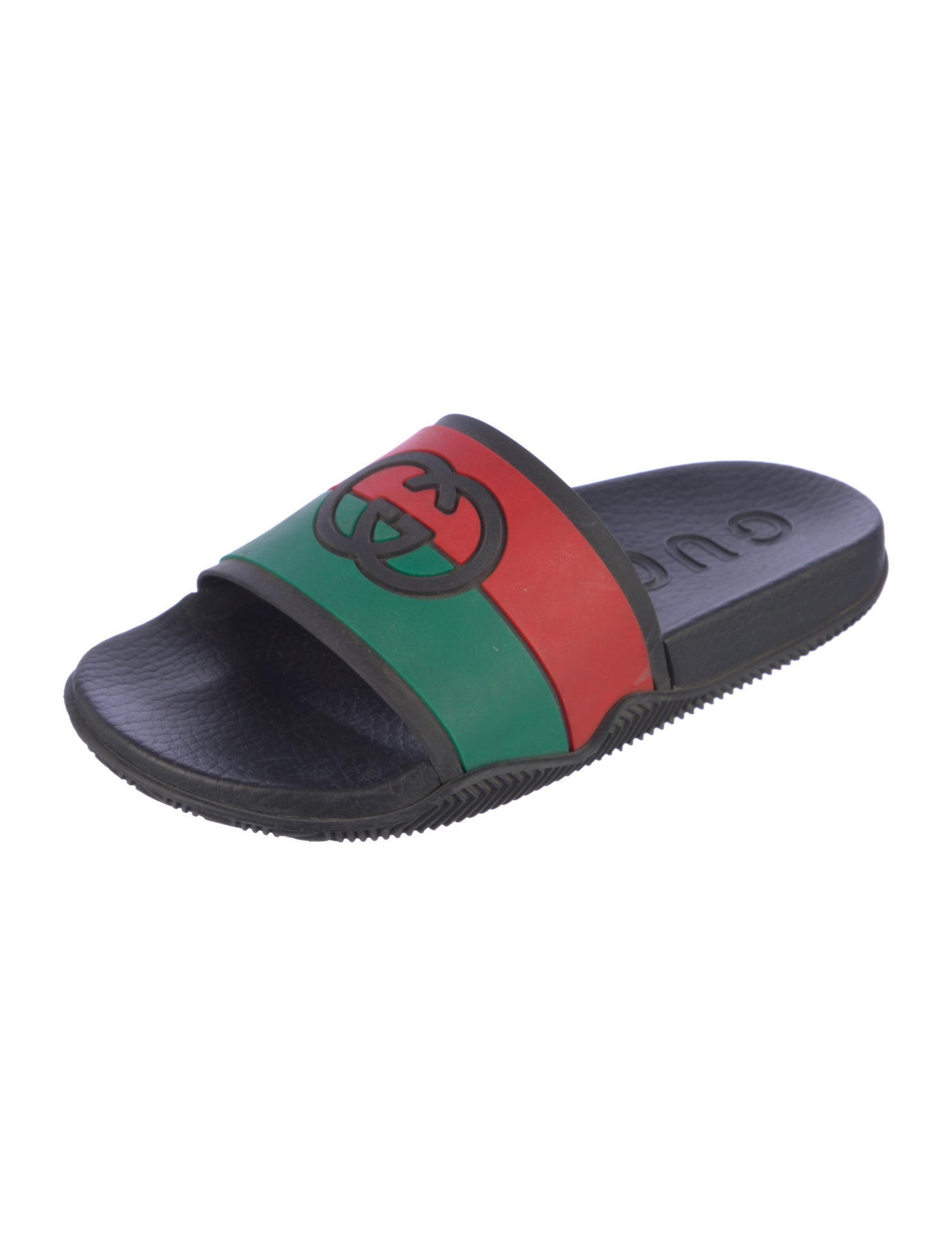 Gucci Web Accent Rubber Slides