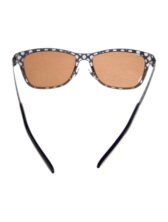 Gucci Microguccissima Pattern Wayfarer Sunglasses