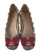 Gucci Faux Pearl Accents Bow Accents Ballet Flats