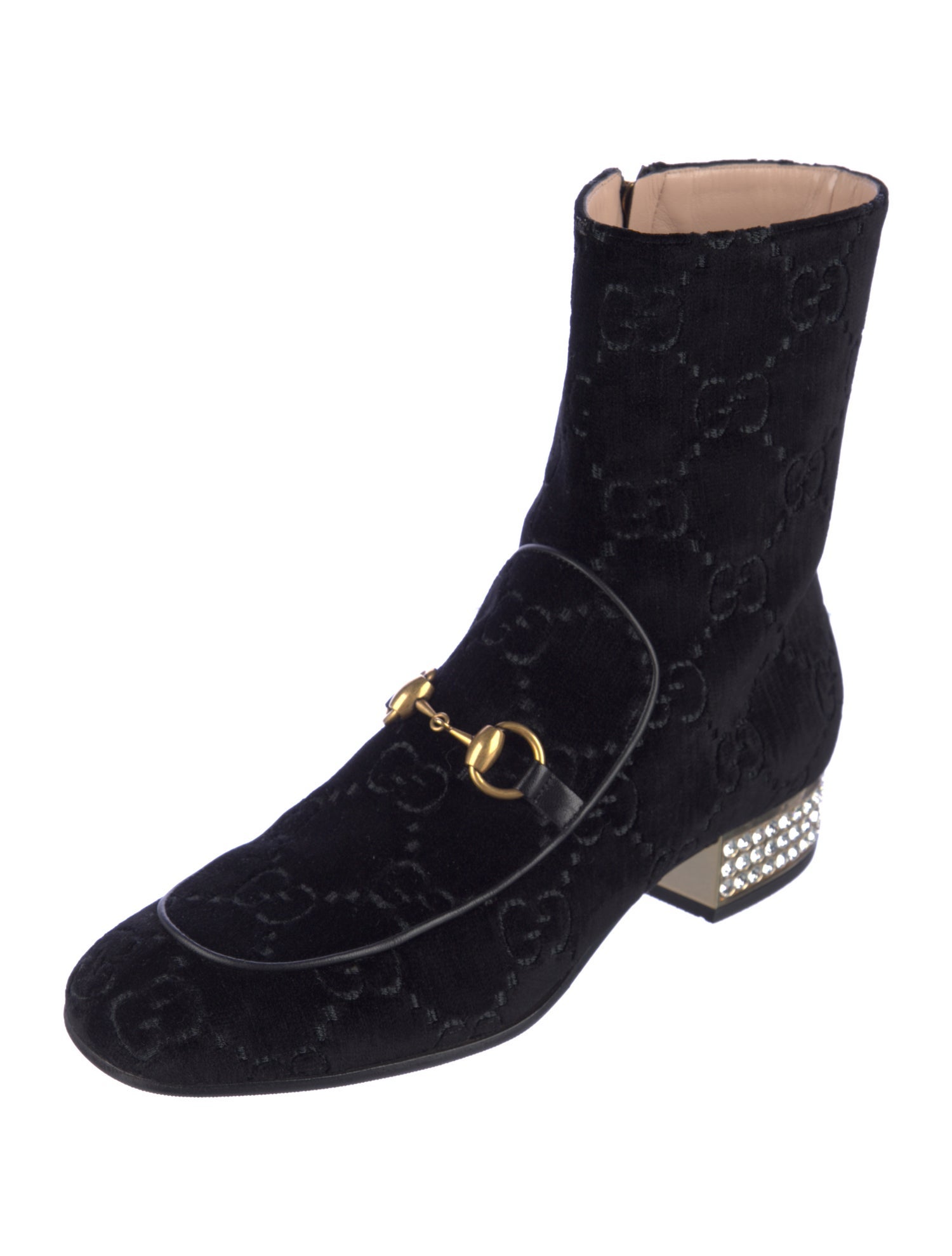 Gucci GG Logo Velvet Boots