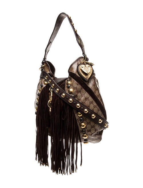 Gucci GG Crystal Babouska Fringe Large