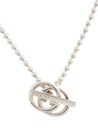 Gucci Interlocking G Logo Britt Toggle Necklace