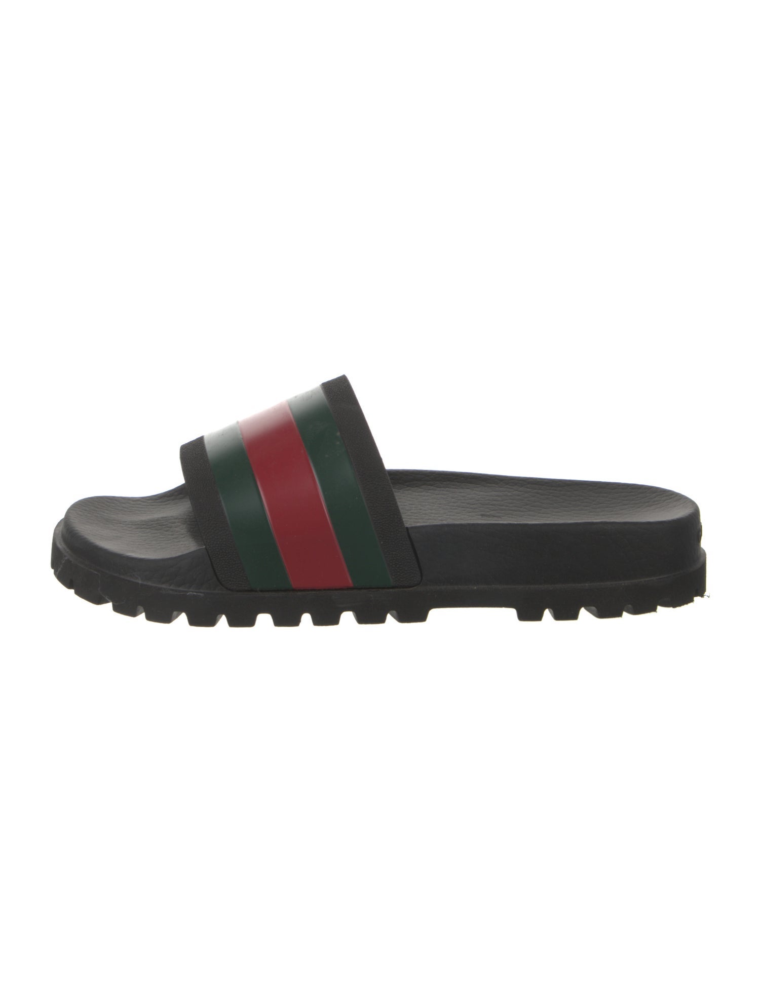 Gucci Web Accent Rubber Slides