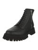 Gucci GG Signature Embossed Leather Combat Boots