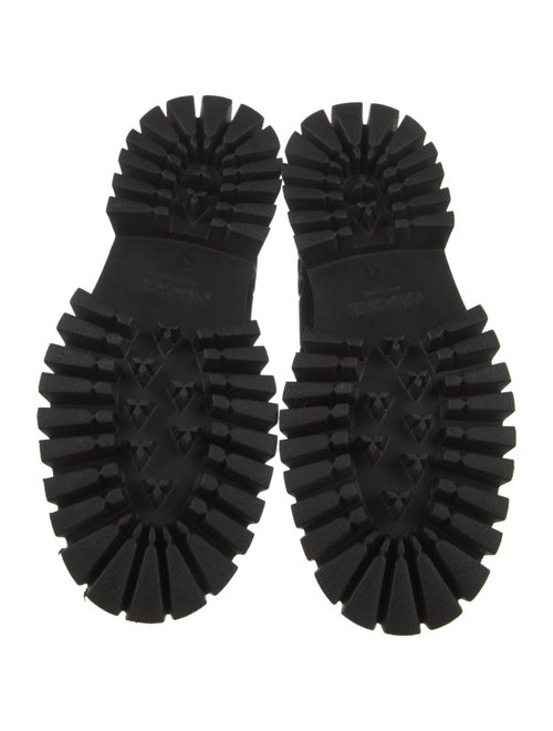 Gucci GG Signature Embossed Leather Combat Boots