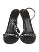Gucci Suede Crystal Embellishments Slingback Sandals