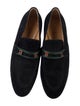 Gucci Web Accent Suede Loafers