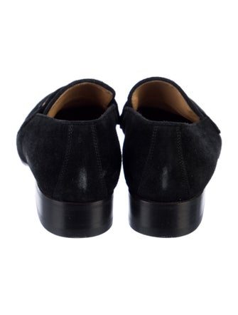 Gucci Web Accent Suede Loafers