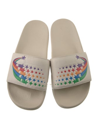 Gucci Leather Printed Slides