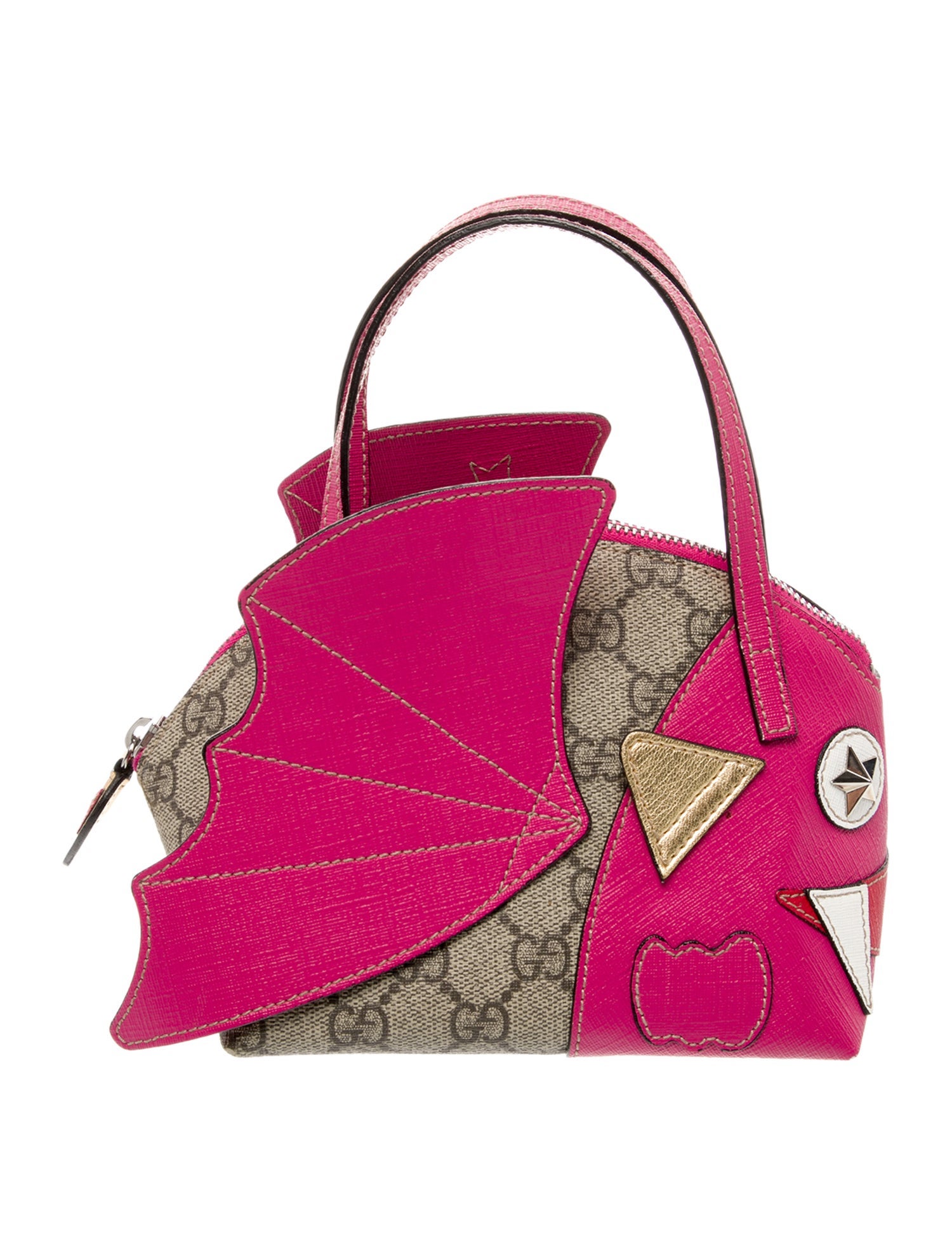 Gucci Kids' Girls' GG Supreme Monogram Bat Top Handle Bag