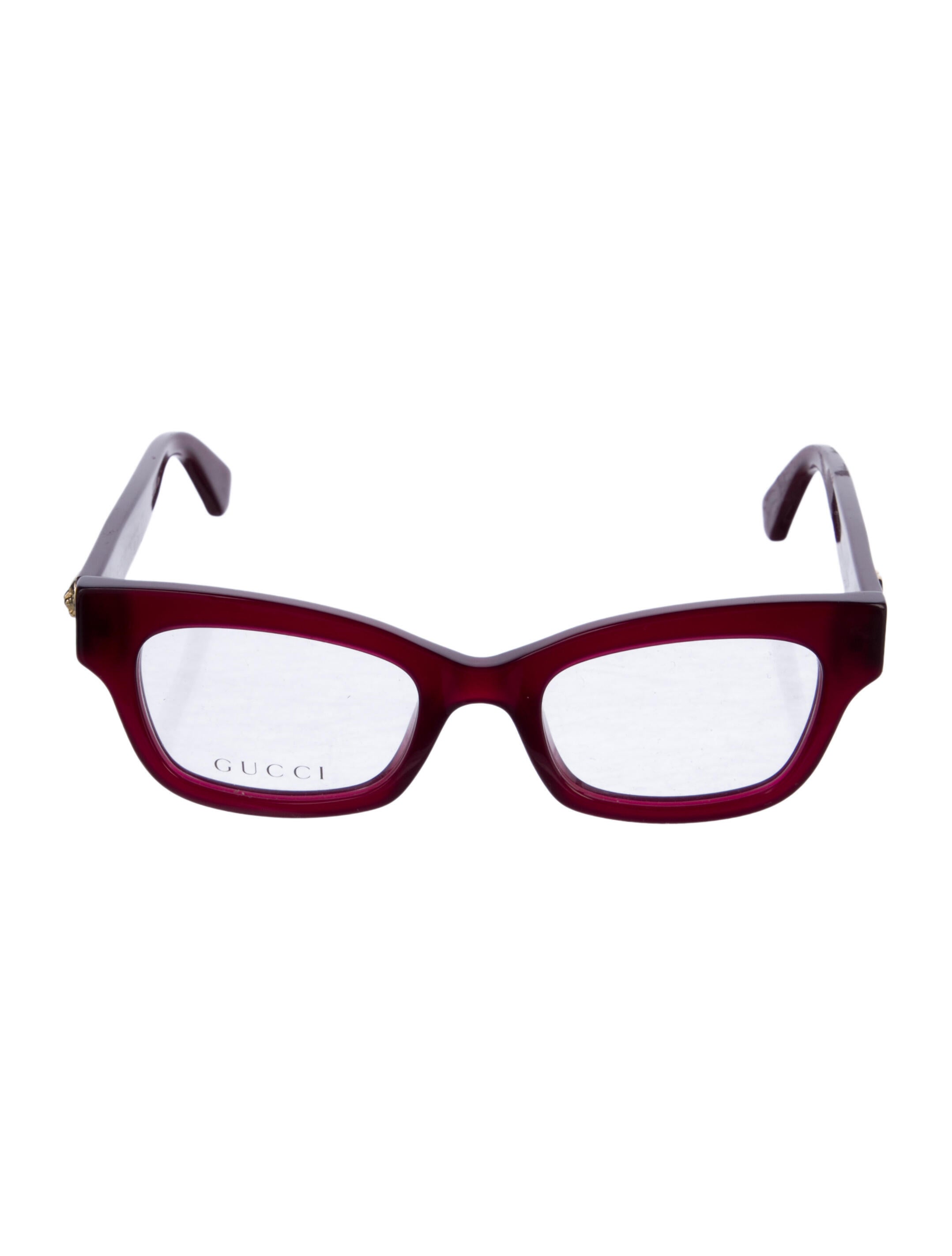 Gucci Double G Logo Square Eyeglasses