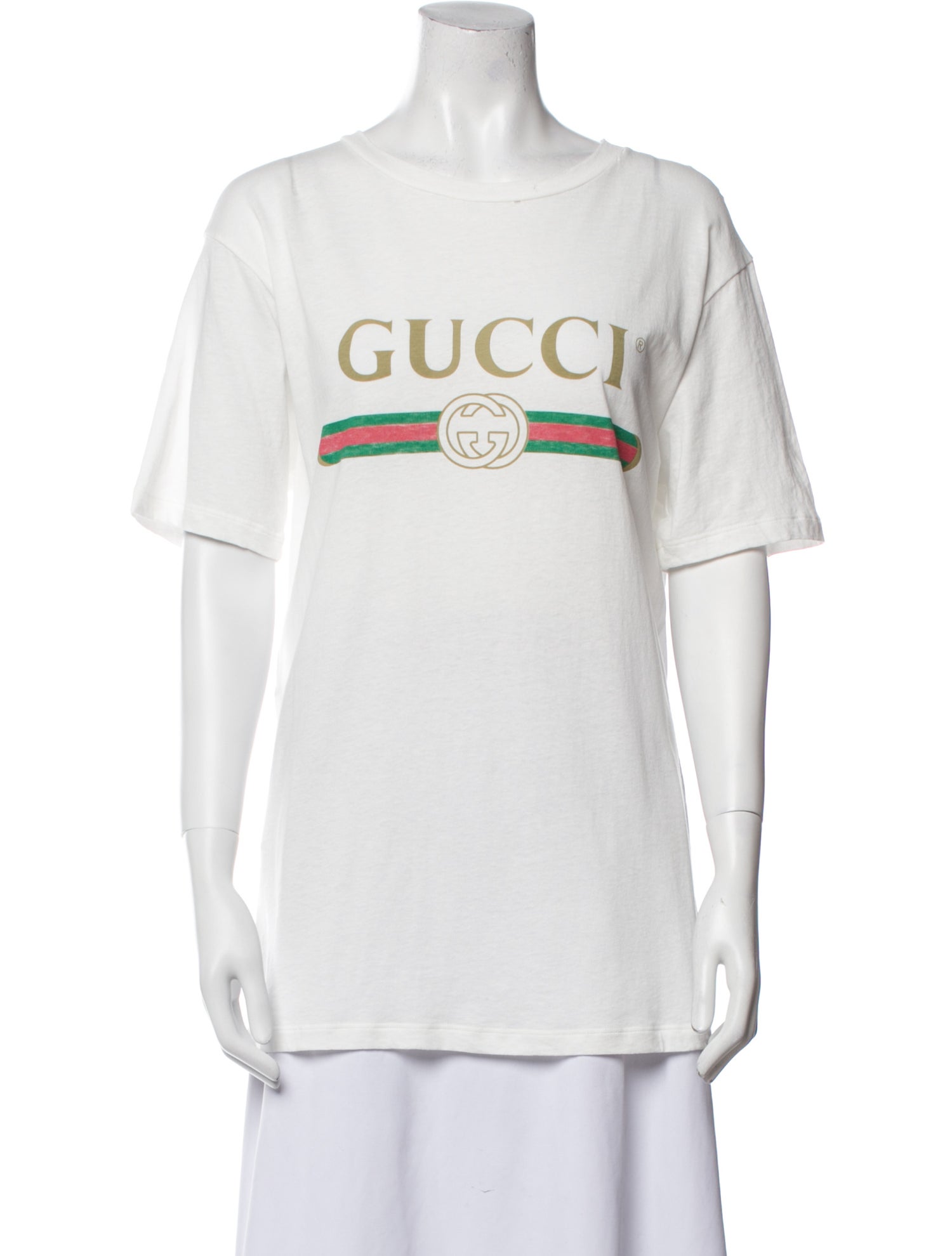 Gucci Graphic Print Crew Neck T-Shirt
