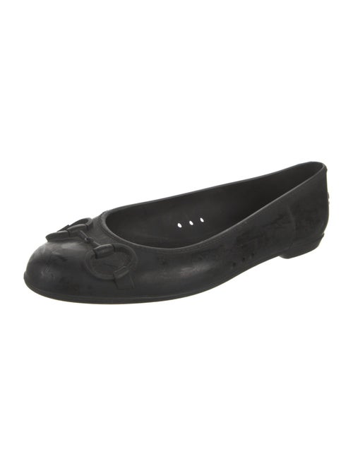 Gucci Horsebit Accent Rubber Ballet Flats