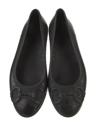 Gucci Horsebit Accent Rubber Ballet Flats