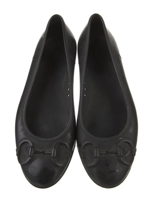 Gucci Horsebit Accent Rubber Ballet Flats