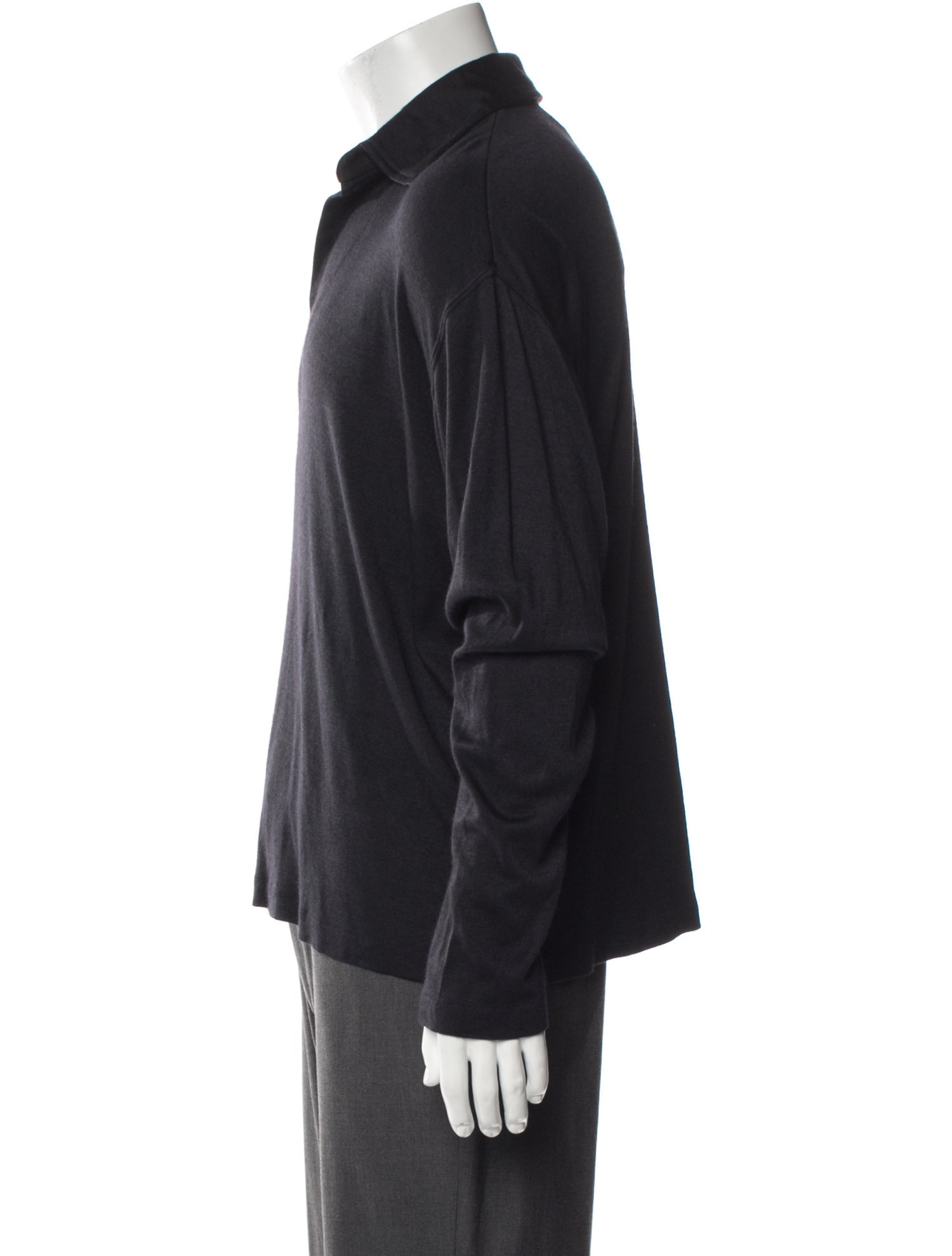 Gucci V-Neck Long Sleeve Polo Shirt