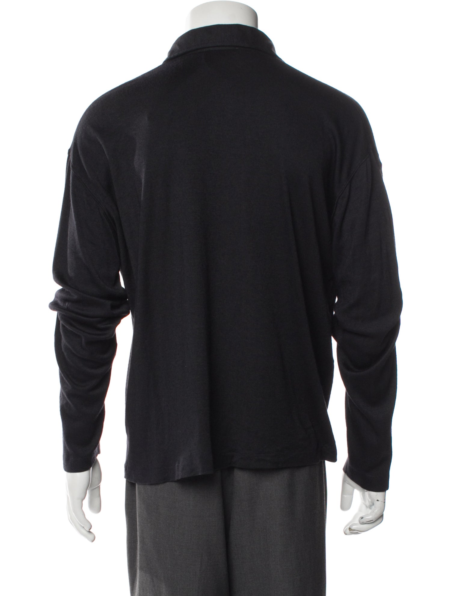 Gucci V-Neck Long Sleeve Polo Shirt