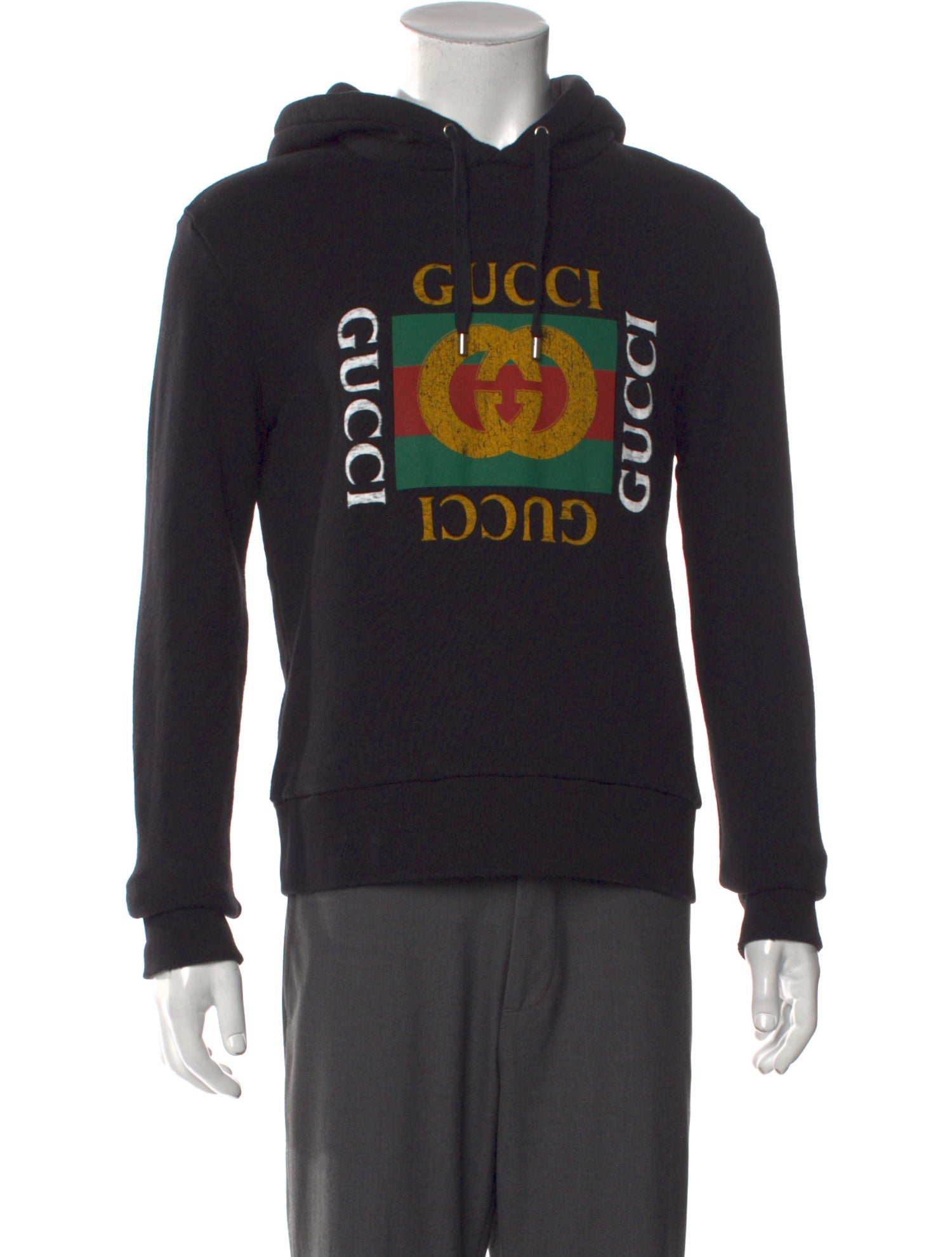 Gucci Web Accent Crew Neck Hoodie