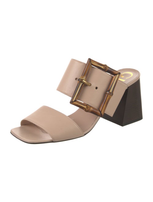 Gucci Bamboo Accent Leather Slides