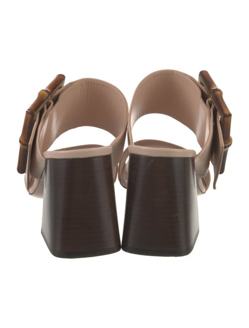 Gucci Bamboo Accent Leather Slides