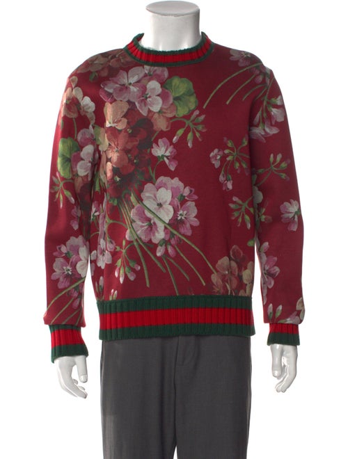 Gucci Web Accent Floral Print Sweatshirt