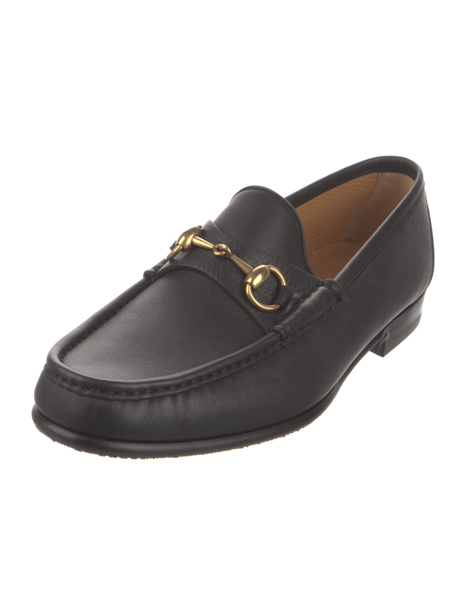 Gucci Horsebit Accent Leather Loafers