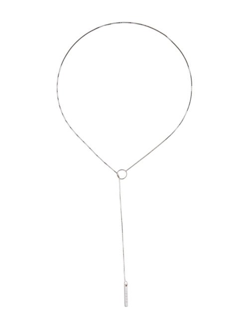 Gucci 18K Bar Lariat Necklace