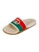 Gucci Web Accent Denim Slides