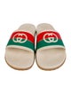 Gucci Web Accent Denim Slides