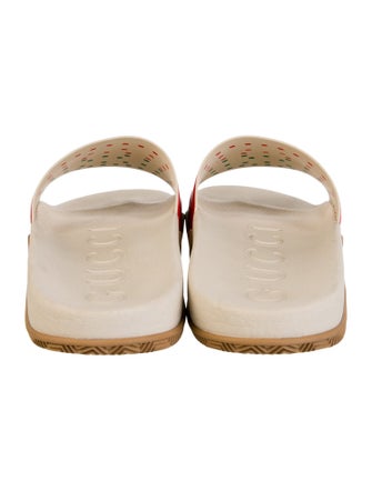 Gucci Web Accent Denim Slides
