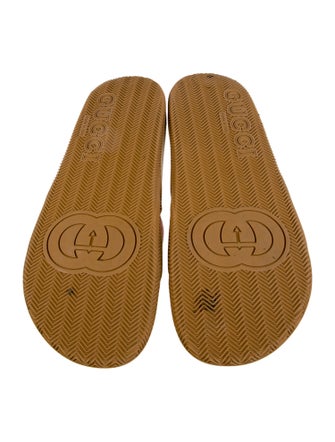Gucci Web Accent Denim Slides