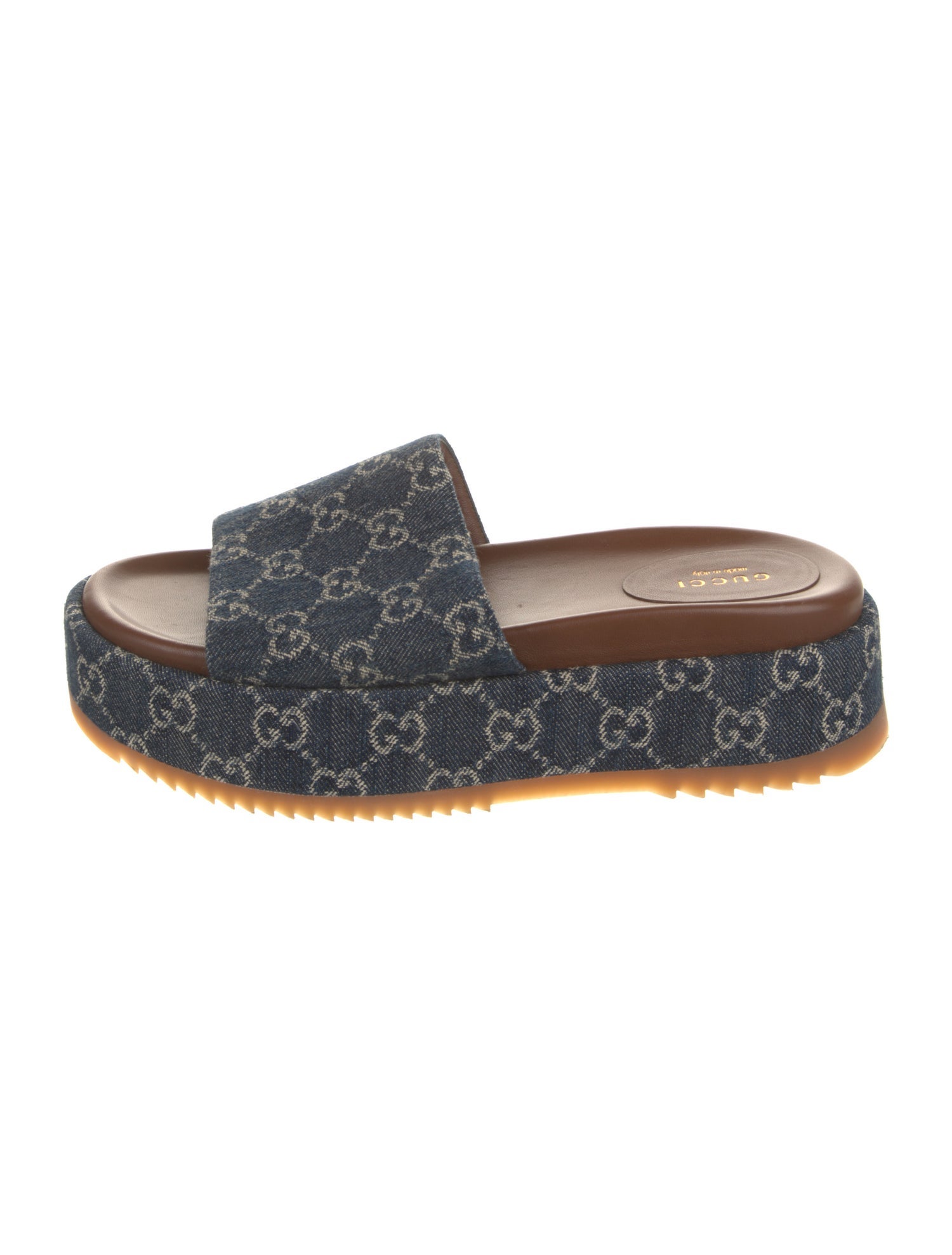 Gucci GG Denim Denim Slides