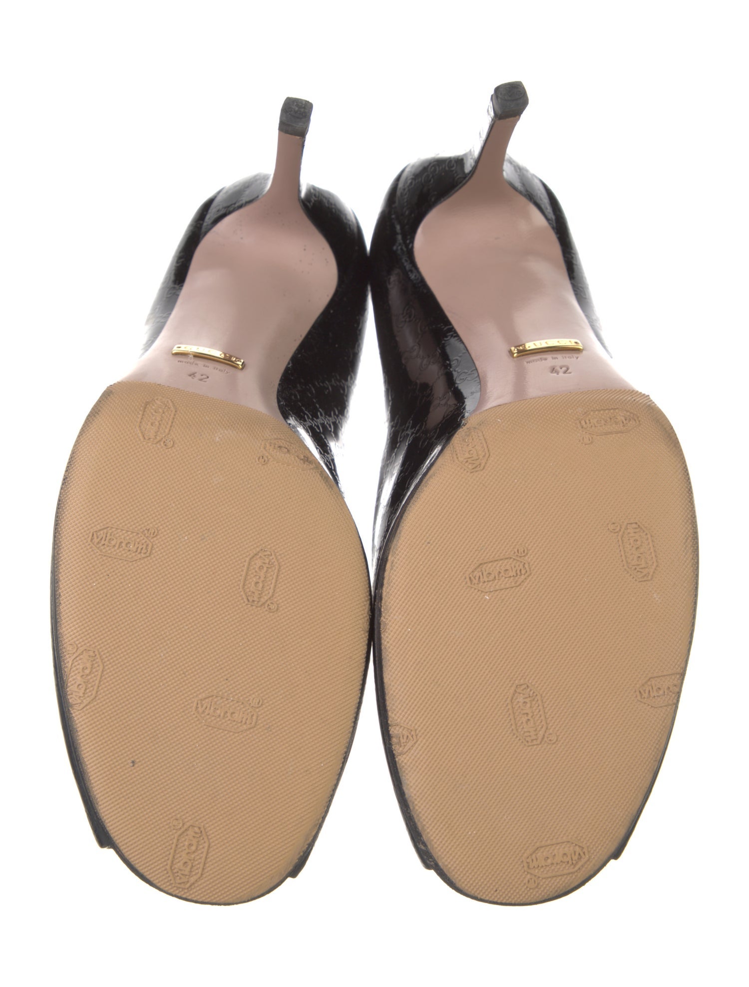 Gucci Horsebit Accent Patent Leather Pumps