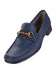 Gucci Web Accent Leather Dress Loafers