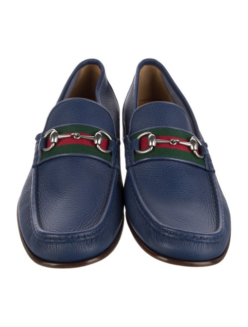 Gucci Web Accent Leather Dress Loafers