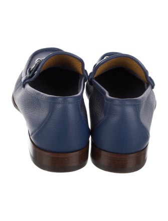 Gucci Web Accent Leather Dress Loafers