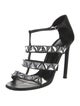 Gucci Leather Crystal Embellishments Gladiator Sandals